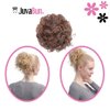 JUVABUN Curled Clip in Hair Buns -Reddish Blonde| Hair Bun Maker | Hair Buns Hair Piece| Curled Hair Bun Scrunchie | Everyday Wear | Washable & Realistic|Hair Bun Clip - Reddish Blonde