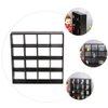 Home Decor Doll House Furniture Miniature Wooden Storage Rack 16 Grid Display Shelf Model Wooden Mini Doll House Furniture Accessories Decoration 1: 12 Storage Rack Locker Shelf