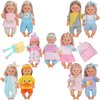 10 Sets for 10-11-12 Inch Baby Doll Clothes Dress Newborn Baby Doll Accessories Gown Costumes Outfits with Schoolbag Kitchen Toy Xmas Present