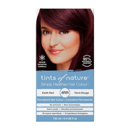 Tints of Nature 4RR Earth Red Permanent Hair Dye, Nourishes Hair and Covers Greys, Ammonia-Free, 130ml