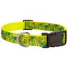 Country Brook Petz - Deluxe Sweet Floral Lemongrass Ribbon Dog Collar (1 Inch, Medium)