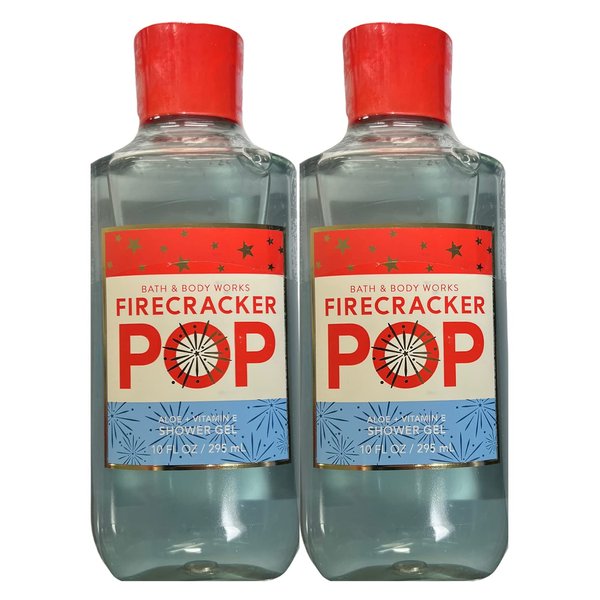 Bath and Body Works Shower Gel Gift Sets For Women 10 Oz 2 Pack (Firecracker Pop)