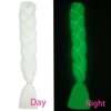 White Braiding Hair Kanekalon Braids Hair Extensions Glowing Braiding Hair 24inch 3Pcs Jumbo Braiding Hair Glow in the Dark Hair
