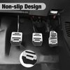 Flygun Pack-3 Car Non-Slip Pedal Pads Set, Accelerator Pedal Covers, Car Brake Pedal Protectors, Automobile Universal Replacement Accessories, for Most Cars, Trucks and Vans (Silver)