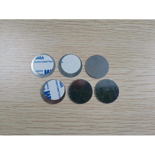 TUOKING 50pcs Round Metal Stickers for Non-Magnetic Eyeshadow Pan Use with Magnetic Makeup Palette (Diameter 2.5cm)