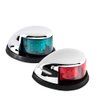LED Boat Navigation Light Red and Green LED Marine Navigation Light Boat Bow Light for Pontoon and Small Boat (Silver)