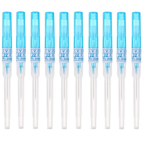 SUMPIGGER Catheter Piercing Needles 10Pcs 22 Gauge Ear Nose Piercing Needles IV Catheter Needles for Piercing Cleaned Body Tattoo Tools Piercing Kit Piercing Supplies