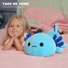 Onsoyours Cute Axolotl Plushie, Soft Stuffed Animal Salamander Plush Pillow, Kawaii Plush Toy for Kids (Blue Axolotl A, 13")