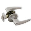 Honeywell Safes & Door Locks - Interior & Exterior Straight Lever Door Handle with Keys - Door Lever for Bedroom - Anti-Bump Resistant - Reversible for Right & Left Sided Doors - Satin Nickel, 8104301