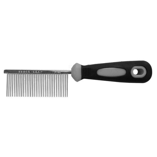Resco Professional Anti-Static Dog, Cat, Pet Comb for Grooming, Steel Pins, Fine Tooth Spacing