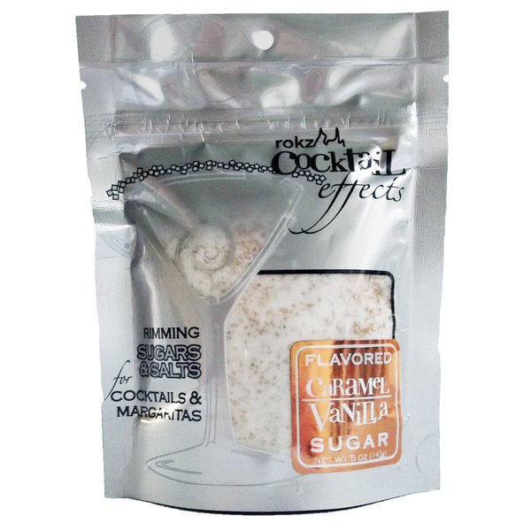 rokz Caramel Vanilla Cocktail Sugar, drink rimmer (3 pack)