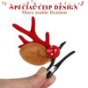 Beaupretty 4 Pairs Christmas Hair Clips Christmas Antler Hair Clips Deer Antler Hair Clips Deer Horn Barrettes Christmas Hair Accessories for Women and Girls