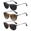 WOWSUN Polarized Sunglasses for Women Vintage Retro Round Mirrored Lens