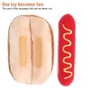 HEEPDD Squeaky Dog Toys, Hot Dog Shape Stuffed Toys Puppy Chew Toys Dog Plush Toys Teeth Cleaning Interactive Toy for Small Medium Dogs