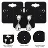 100 Pcs Earring Cards Kraft Earring Display Cards Blank Earring Holder Cards with 6 Holes Cardboard Jewelry Packaging Cards Jewelry Display Cards for Selling Hanging Earring (Black)