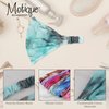 Motique Accessories Stretchy Headwrap Tye Dye Boho Wide Hair Band Yoga (Light Aqua)