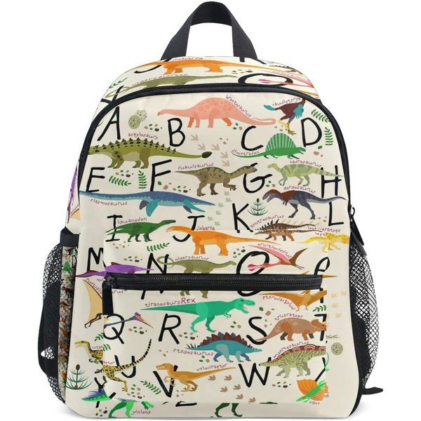 Cute Alphabet Dinosaur Toddler Backpack for Kids Boys Girls Childish Dino Kid's Backpack Preschool School Children Bag Bookbag Nursery Junior Primary Student Travel Bag Schoolbag for Junior Primary