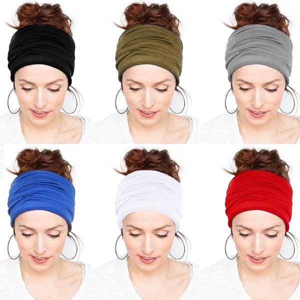 Messen 6 Packs Spandex Dreadlocks Tube Unisex Stretch Dreadlocks Band Open End Elastic Hair Cover