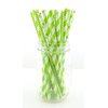 Green Drinking Straws Combo Pack, Spring Garden Wedding Supplies, Paper Party Straws, Drink Stirrers (75 Pack) - Green Striped, Polka Dot & Zig Zag Straws