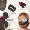 6PCs 2024 New Hand Embroidered Flowers Deft Bun Hair Twister, Lazy Hair Bun Clip, Flower Bun Twist Tool, Easy Bun Maker for Long & Thick Hair, Ball Hair Clip Flower Hair Bun Roller Clip