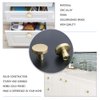 goldenwarm 5pcs Gold Cabinet Knobs Brushed Brass Cabinet Knobs Modern Cabinet Hardware - LS5310GD Round Knobs Kitchen Cupboard Drawer Knobs Closet Door Knobs Gold Knobs for Cabinets