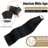 Tape in Hair Extensions Human Hair Double Stitched Jet Black Invisible Tape in Hair Extensions 16 inch Seamless Tape ins 20pcs 50g Tape on Real Human Hair Extensions Thick Ends