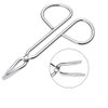 LASSUM 2 PCS Eyebrow Tweezers,Stainless Steel Scissors Shaped Eyebrow Straight Tip Tweezers Clip