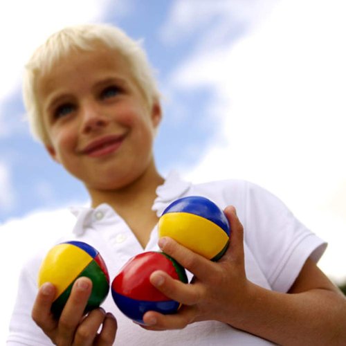 Odowalker 6 Pieces Juggling Balls Multi-Colored Juggling Set for Beginners Durable Juggle Ball Kit for Juggler