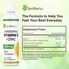 Zenrenu Liposomal Vitamin C and Zinc Liquid Drink for Adults & Kids - Non GMO Sunflower Lecithin - Max Antioxidant & Immune Support, 5 oz / 150 ml