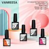 VANREESA 24 Pcs Gel Nail Polish Set 21 Colors Gel Nail Polish Base Coat Glossy & Matte Top Coat White Pink Green Blue Purple Gel Polish Gel Nail Kit Gifts for Women DIY at Home