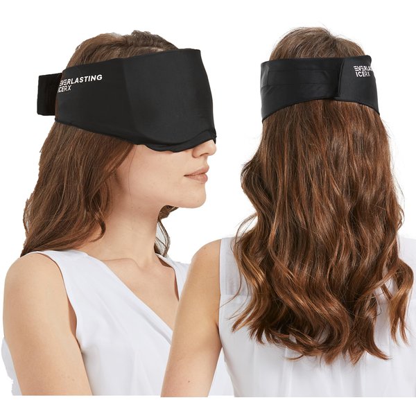 Everlasting Ice RX Cooling Eye Mask for Puffiness - Gel Eye Mask Reusable - Eye Ice Pack for Migraines, Sinus Pain, Sore Eyes & Face Ice Pack Therapy - with Adjustable Strap
