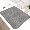 DEVBEST Dish Drying Mat - Ultra Absorbent Dish Drying Mats - Machine Washable and Super Fast Drying - Practical Solution for Efficiently Drying Dishes - 15,7 by 19,6 Inches (Gray Moroccan)