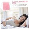 DRESSOOS 6pcs Fleece Sponge Hair Curler Rollers, Heatless Spiral Curling Iron Home Tools for Overnight Curls, Sleep in Curly Pink