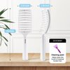 RHOS Curved Vented Hair Brush for Faster Blow Drying/Styling,Paddle Vented Hair Brush for Women&Men-Styling Hair Brush for Curly,Thick,Bangs,Wet and Dry Hair(1 Pack-White)