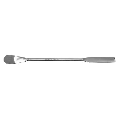 Scientific Labwares Stainless Steel Lab Spatula with Flat Square/Spoon Ends, 7"