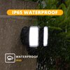 UME 19W LED Flood Light Motion Sensor Outdoor, 2 Adjustable Head, 2000LM, 5000K, IP65 Waterproof, Dusk to Dawn Security Light with Photocell for Exterior,Outside,Garage,House(Black)