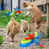 LOMIMOS Simulation Bird Cat Toy, Interactive Hanging Spinning Electric Toy Bird for Cats Indoor Ceiling Kitten Play Chase Exercise Eliminating Boredom(Parrot)
