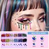 Teenitor Face Glitter with Face Gems Face Glue for Women, Face Pearls & Body Glitter Set for Makeup, Hair Glitter Face Jewels for Kids with Wax Pencil, Red Glitter Sparkles Rhinestones for Face