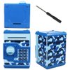HUSAN Piggy Banks for Kids, Electronic Password Code Money Banks ATM Banks Box Coin Bank for Children Boys and Girls (Camouflage Blue)