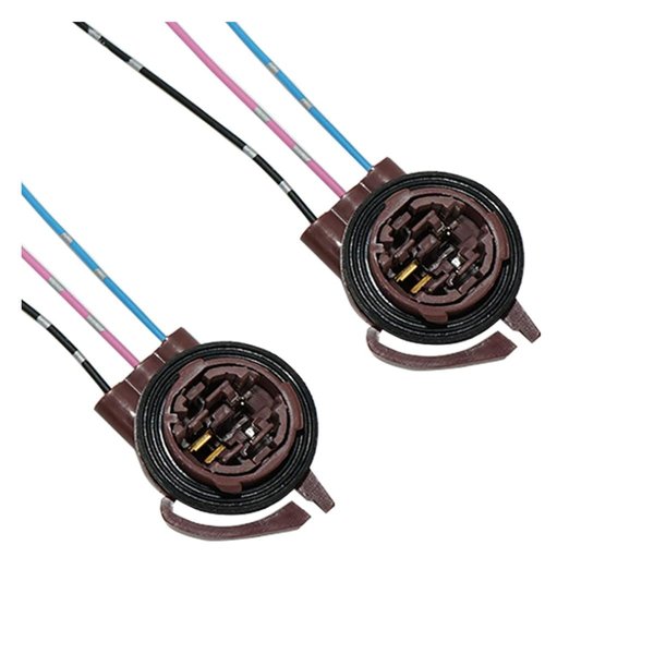 2PCS 3156 3157 Pre-Wired Harness Sockets, Car LED Bulbs Socket Adapters, Bulb Pigtail Socket Plug Connectors for Turn Signal Bulb Brake/Tail Light DRL Chevrolet Silverado GMC Sierra
