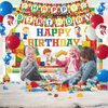 YIGZAG Building Block Birthday Party Supplies, Building Blocks Themed Birthday Party Decorations for Boys, Includes Balloons, Backdrop, Banner, Cake Topper, Cupcake Toppers