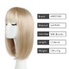 HSPCYGG Bob Wigs Short Daily Blonde Wig with Bangs 14" Straight Synthetic Halloween Costume Cosplay Wigs for Women
