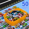 ledorr 50 Pack Pull Back Toy Cars, Toddler Toys, Toy Cars with Storage Box, Party Favors for Kids, Mini Toys Race Cars Bulk, Gift for Boys Girls Toddlers 3 4 5 6 7 Year Old