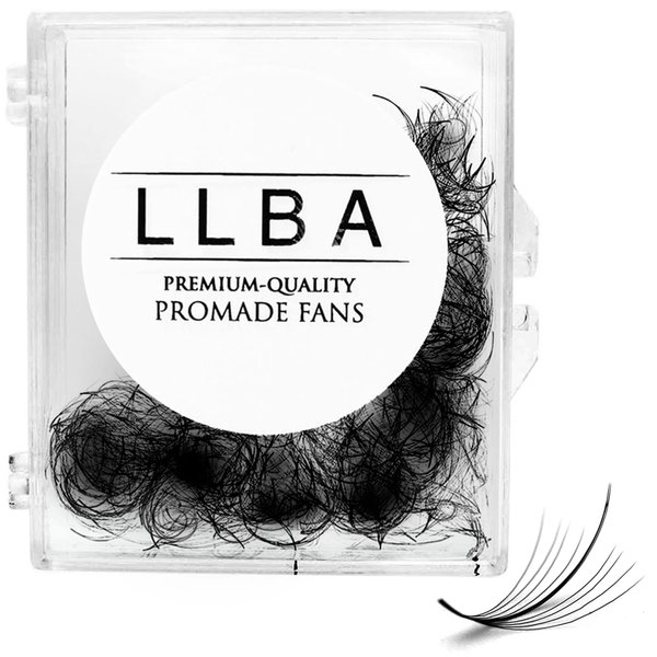 LLBA Promade Wispy Lash Extensions 9D 0.05, 100% Handmade Eyelashes Volume Fans, C Cc D Curls, 9-17 Mm Length, Long-Lasting, Easy Application (D 13 mm)