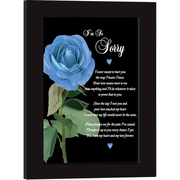I'm Sorry Gift for Girlfriend, Boyfriend, Wife or Husband, 5x7 Framed Print