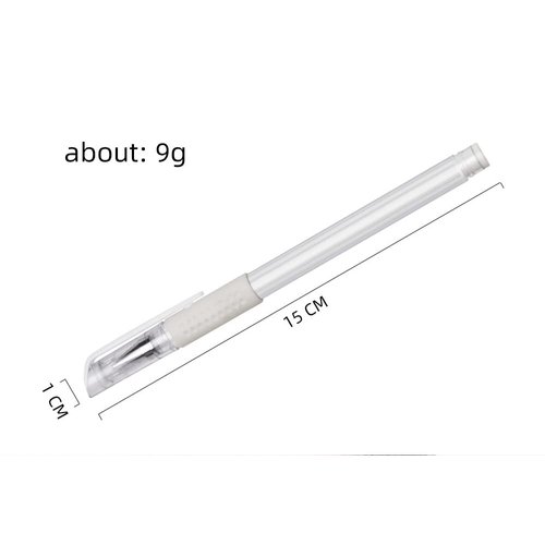 5pcs White Microblading Marker Pen Eyebrow Permanent Marker Pen for Permanent Makeup, Point-and-Line Design Pen (5pcs)