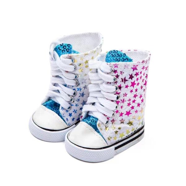 Doll Shoes Accessories Doll Snow Boots Fit 18-inch American Doll Girl Dolls (Canvas Boots)