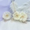 MirthCity 2Pcs Flower Wedding Hair Clip Handmade Bead Flower Bridal Hair Comb Wedding Hair pieces for Brides Flower Girls Hair Accessories for Women and Girls