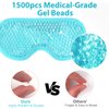 BeeVines Gel Eye Mask, 2 Pack Cooling Ice Sleeping Masks for Puffy Eyes for Men & Women, Cold & Warm Sleep Compress for Post Surgery, Puffiness, Allergies, Sinuses & Migraines (Blue & Purple)