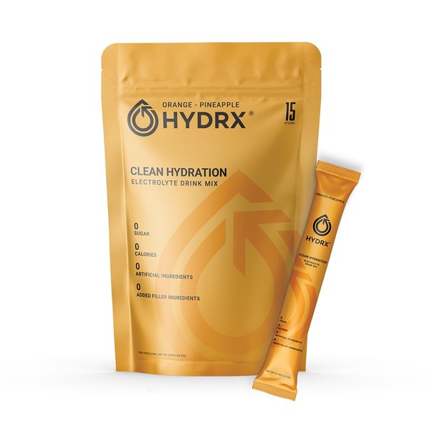 Hydrx Hydration Powder Sugar-Free Electrolyte Powder, Drink Mix Packs, Hydration Amplifier Packets for Recovery, Dehydration, & Exercise, Orange-Pineapple